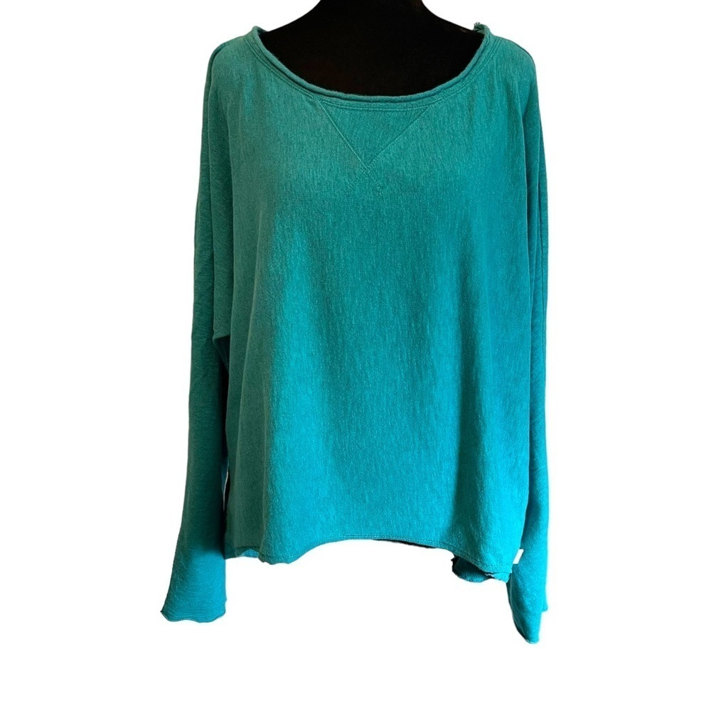Marc New York Andrew Marc High Low Exposed Hem Long Sleeve  Sweater Women's L